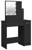 vidaXL Coiffeuse avec LED noir 86,5x35x136 cm Voir les images du produit 1