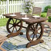 Outsunny Gartentisch Balkontisch Holztisch Terrasse Produktbild-Vorschau 2