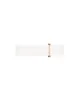 A white watch strap with a rose gold buckle, isolated on a white background. Voir les images du produit