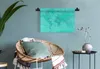MuchoWow® Wandteppich Wandbehang Weltkarte - Stabil - Rot Produktbild-Vorschau 5