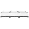 A long, rectangular raised garden bed with a white woven texture and black legs, shown against a white background. Anteprima dell’immagine prodotto
