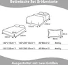 Bettwäsche 140x210cm 4teilig Grün Weiß Wendebettwäsche Set Produktbild-Vorschau 4