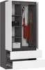 Kleiderschrank AKORD S90 Graphitgrau 90 cm 2 Türen 2 Produktbild-Vorschau 2