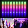 A collage of images showing LED foam sticks used at parties and events. Náhled obrázku produktu