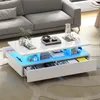 Couchtisch mit 4 Schubladen, Wohnzimmertisch, Hochglanz, Produktbild-Vorschau 1