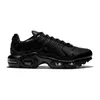 A black Nike Air Max Plus sneaker shown from the side on a white background. Produktbild-Vorschau