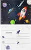 Pozvánky a obálkyRocket Space, 6ks. Náhľad obrázku produktu 2