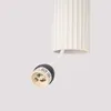 Moderne beige runde Pendelleuchte Ø20cm drei Wellrohre für Produktbild-Vorschau 25