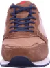 A close-up, front-facing view of a brown shoe. Produktbild-Vorschau