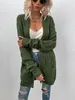 ASKSA Damen Langarm Strickjacke Mittellange Elegant Mantel Produktbild-Vorschau 3