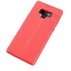 A red phone case with a textured surface and stitching detail, shown from a diagonal angle on a white background. Podgląd zdjęcia produktu
