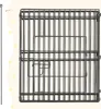 A black metal dog crate panel with a small door opening. Produktbild-Vorschau