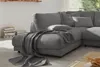 KAWOLA Sofa MADELINE Ecksofa Cord grau Recamiere links Produktbild-Vorschau 3