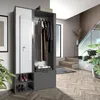 AX LIVING Garderobe Flur Milanoir 100 cm mit Spiegel Modern Produktbild-Vorschau 3