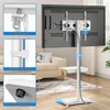 TV Bodenständer für 32-65 Zoll Fernseher bis 40 kg, Weiß, Produktbild-Vorschau 4