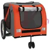 vidaXL Fahrradanhänger Hunde Orange und Grau Oxford-Gewebe Produktbild-Vorschau 4