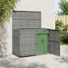 vidaXL Mülltonnenbox für 2 Tonnen Poly Rattan Anthrazit Produktbild-Vorschau 1