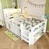 Łóżko wielofunkcyjne 90 x 200 cm z drewna sosnowego Łóżko Podgląd zdjęcia produktu 1