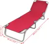 vidaXL Chaise longue pliante Acier revêtu par poudre Rouge Voir les images du produit 5