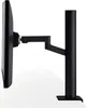 A side view of a black monitor on a stand, placed on a white surface. Produktbild-Vorschau