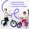 Bixe 12 Zoll Kinder Laufrad lila - Aluminium Fahrrad ohne Produktbild-Vorschau 4