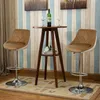Barhocker 2er-Set, Barhocker aus Kunstleder mit Rückenlehne Produktbild-Vorschau 3