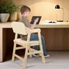 Chaise haute en bois réglable en hauteur pour les enfants Voir les images du produit 4