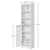 A diagram of a white cabinet with dimensions indicated by lines and text. Produktbild-Vorschau