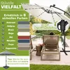 tillvex Zweefparasol Aluminium met LED Solar Ø 350 cm + Productafbeelding-voorbeeld 4