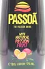 Close-up of a bottle of Passoa liqueur with passion fruit imagery. Produktbild-Vorschau