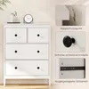 HOMCOM : buffet moderne à 4 tiroirs pour le salon, blanc Voir les images du produit 5