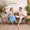 tectake® Rattan-Gartenbank 2-Sitzer wetterfest Stauraum Produktbild-Vorschau 7