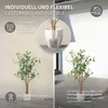 ML-Design umelý eukalyptus 120 cm, umelá rastlina s kmeňom Náhľad obrázku produktu 5