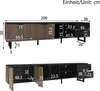 MODFU TV-Schrank Lowboard mit schwarzer Marmoroptik für Produktbild-Vorschau 6
