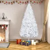 A white artificial Christmas tree is set up in a room with a fireplace and presents. Podgląd zdjęcia produktu
