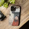 Winterlicher Chibi-Mann blickt zum verschneiten Dach – Produktbild-Vorschau 3