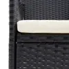 5-tlg. Garten-Essgruppe mit Kissen Poly Rattan Schwarz Produktbild-Vorschau 9