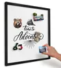 Magnettafel 50x50 cm mit schwarzem Rahmen - Magnetische Produktbild-Vorschau 1