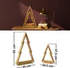 Two wooden Christmas trees with dimensions shown. Náhled obrázku produktu