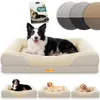 Lit orthopédique pour chien ELONEO, taille M - Crème Voir les images du produit 1