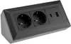 Steckdosenblock 2-Fach, USB-A, USB-C PD, Schwarz Produktbild-Vorschau 3