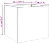 vidaXL Pflanzkübel Silbern 49x47x46 cm Edelstahl Produktbild-Vorschau 8