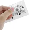 15 Blumen-Tattoo-Aufkleber, schwarze Tattoo-Aufkleber für Produktbild-Vorschau 3