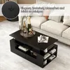 Puluomis Table basse avec tiroir, plateau relevable, rampe Voir les images du produit 5