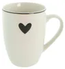 Tazza Clayre & Eef 350 ml Cuore in porcellana bianca e nera Anteprima dell’immagine prodotto 1