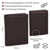 Leder Geldbörse Herren Portemonnaie RFID Hochformat Produktbild-Vorschau 3
