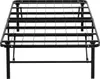 A black metal bed frame is shown from a slightly elevated front-left angle against a white background. Produktbild-Vorschau