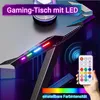 Homdox 160 x 70 cm  Table gaming avec éclairage LED, Voir les images du produit 6