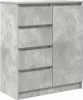vidaXL Sideboard mit Schubladen Betongrau 71x35x84 cm Produktbild-Vorschau 2