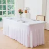 Stretch Tischhusse 185x78 cm - Weiß - Elastische Produktbild-Vorschau 7